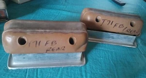 1970-71 MAVERICK REAR ARMREST COMPLETE White Base's Siever/Brown ๐ค - Picture 1 of 11