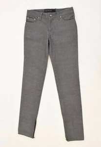 Yigal Azrouël Jeans 6 grau Baumwolle Denim Moto Reißverschluss Saum Tapered Skinny Hose - Bild 1 von 5