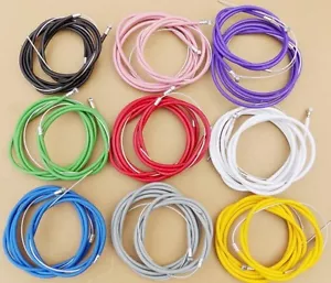 BMX Front & Rear Singles / Sets Brake Cables Bike Cycles Bicycles 9 COLOURS !! - Picture 1 of 6