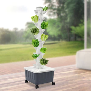 50-Plant Vertical Vegetable Plant Tower Hydroponics Growing Box Kit 10W HOT SALE - Picture 1 of 24