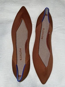 Zapatos para mujer Rothy's Point naranja quemado oscuro mocasines planos talla 8 nuevos - Imagen 1 de 1