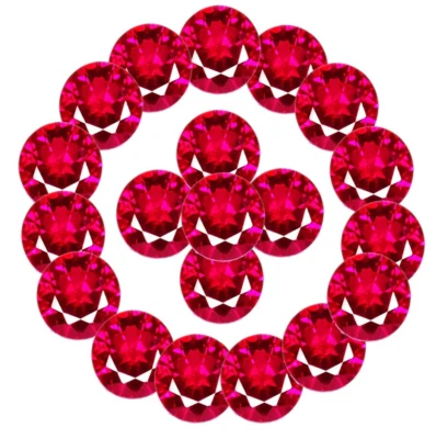 6 MM Natural Red Ruby 20 Pcs Lot Loose Gemstone Certified Round Brilliant W251 - Image 1 of 4