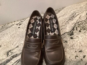VGT Lower East Side Brown Chunky Platform Loafers 10 Y2K Preppy - Picture 1 of 8