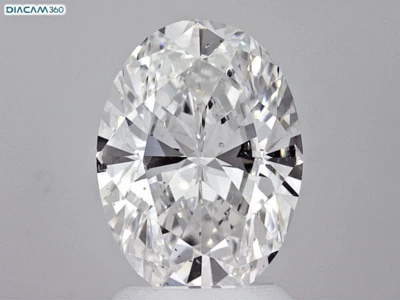 GIA Certified Huge 3.02 CT Natural Diamond Oval Brilliant Cut  D SI1 eye clean - Image 1 of 3