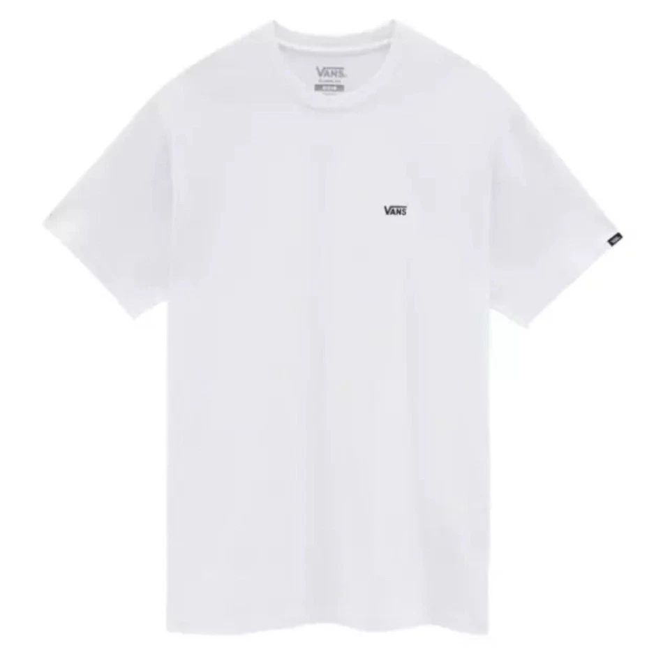 VANS - Camiseta Para Hombre Logotipo Pecho Izquierdo - Blanca Negra Informal Manga Corta Camiseta Mediana Foto 1 de 1