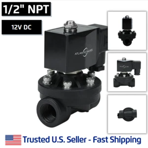 1/2 Zoll NPT 12V DC Kunststoff Null Differenzial elektrisches Magnetventil, Wasser Gas Luft - Bild 1 von 6
