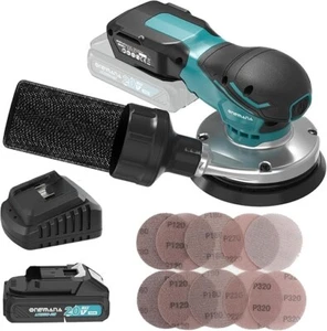 20V Brushless 5-Inch Orbital Sander,7 Speeds,Includes Battery&10 Sanding Papers - Picture 1 of 8