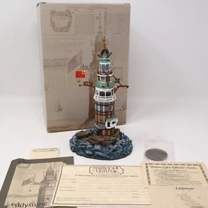 Harbour Lights - Eddystone, England Lighthouse #636 with Box + Medallion - Picture 1 of 21
