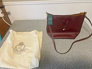 Bolso de Mano Ralph Lauren Carryover Andie con Cordón Borgoña NUEVO - Imagen 1 de 10