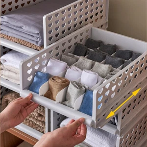 Stackable Wardrobe Drawer Units Organizer Divider Board Cube Toy Snacks - Picture 1 of 11