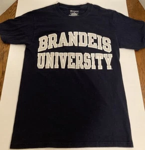 Champion T-Shirt Adult SMALL Blue Brandeis University Authentic NCAA College - Picture 1 of 3