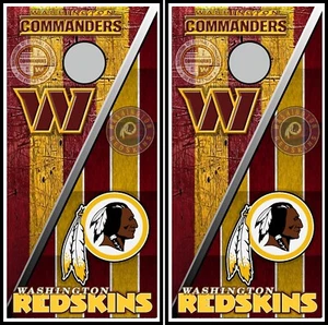 redskins old & new 878 cornhole board vinyl wraps - Picture 1 of 8