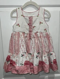 Tunica Sweethoney abito corto top 4T fiocchi rose volant stile civetta carina - Foto 1 di 10