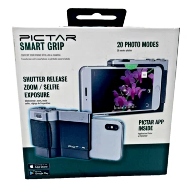 Nuevo: Pictar Smart Grip - Empuñadura de cámara para teléfono inteligente para iPhone y Android (negro) Foto 1 de 4