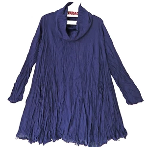 OGGETTI PRIVATI tunica crash casual 46-48-50-52 Egyptcotton FRESCA 'baltic' blu - Foto 1 di 4