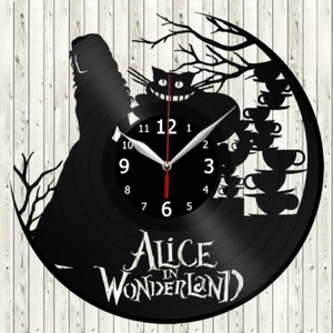 Alice in Wonderland Vinyl Record Wall Clock Decor Handmade 4098 - Picture 1 of 12