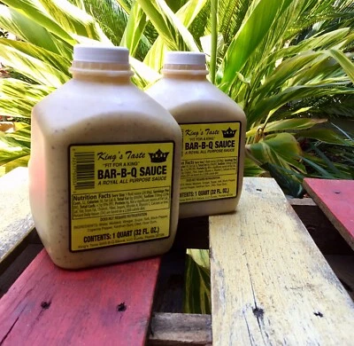 King’s Taste Bar-B-Q Sauce 2 Pk. - 1 Quart Eustis, FL Original Mustard Sauce BBQ