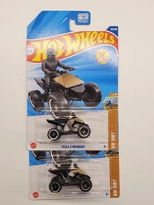 Hot Wheels 2025 Mainline Tesla Cyberquad 4/10 HW Dirt neues Modell 2 Stück - Bild 1 von 1