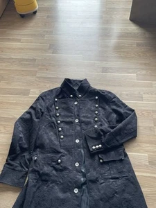 Männer Steampunk Gothic Trench Mantel Kapuze Smoking Anzug Halloween Cosplay - Bild 1 von 11