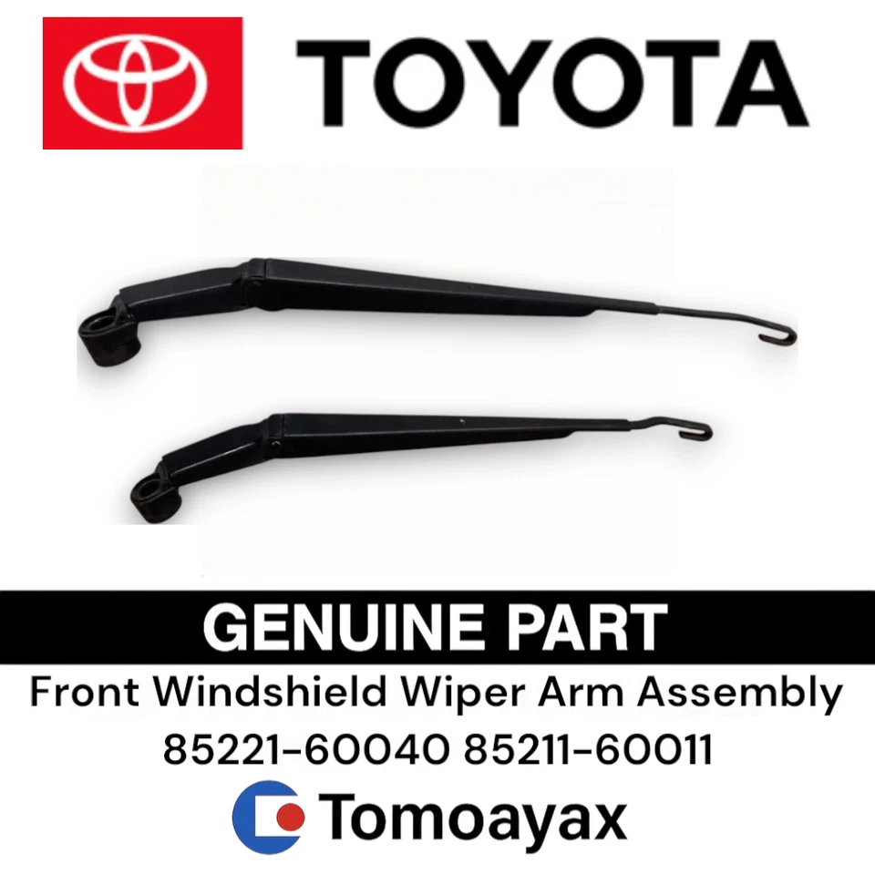 Brazo limpiaparabrisas delantero genuino derecho LH Land Cruiser 85211‐60011 y 85221‐60040 OEM Toyota Foto 1 de 1