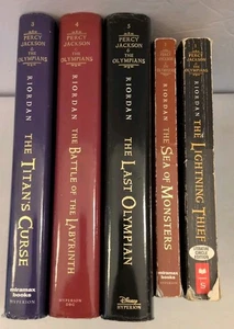 Percy Jackson and the Olympians Series Lot Of 5 Books (Rick Riordan) PB & HC - Picture 1 of 17