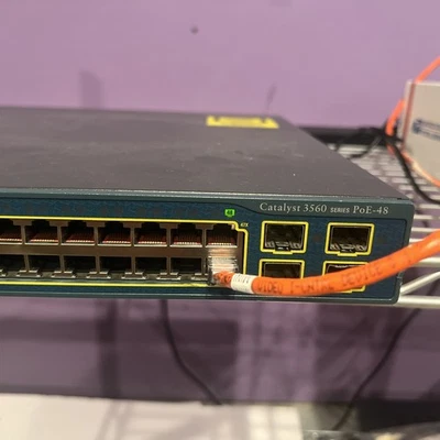 Cisco WS-C3560-48PS-S 48-Ports Layer 3 PoE Ethernet Switch - Image 1 of 4