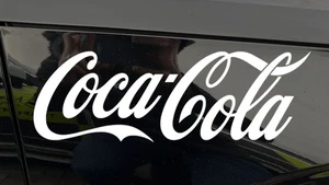 Brand New Coca-Cola Coke Logo Decal Sticker Die-Cut Vinyl Coca Cola 9"L X 3"H - Picture 1 of 3
