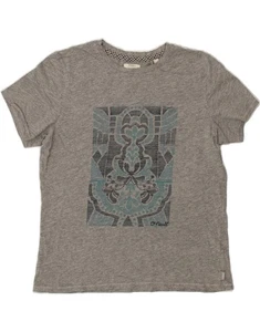 O'NEILL Womens Oversized Graphic T-Shirt Top UK 10 Small Grey Cotton BZ19 - Picture 1 of 3