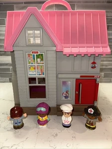 Fisher Price~Little People~2017 Pink Play House w/Sound/Lights & 4 People~WORKS! - Picture 1 of 15