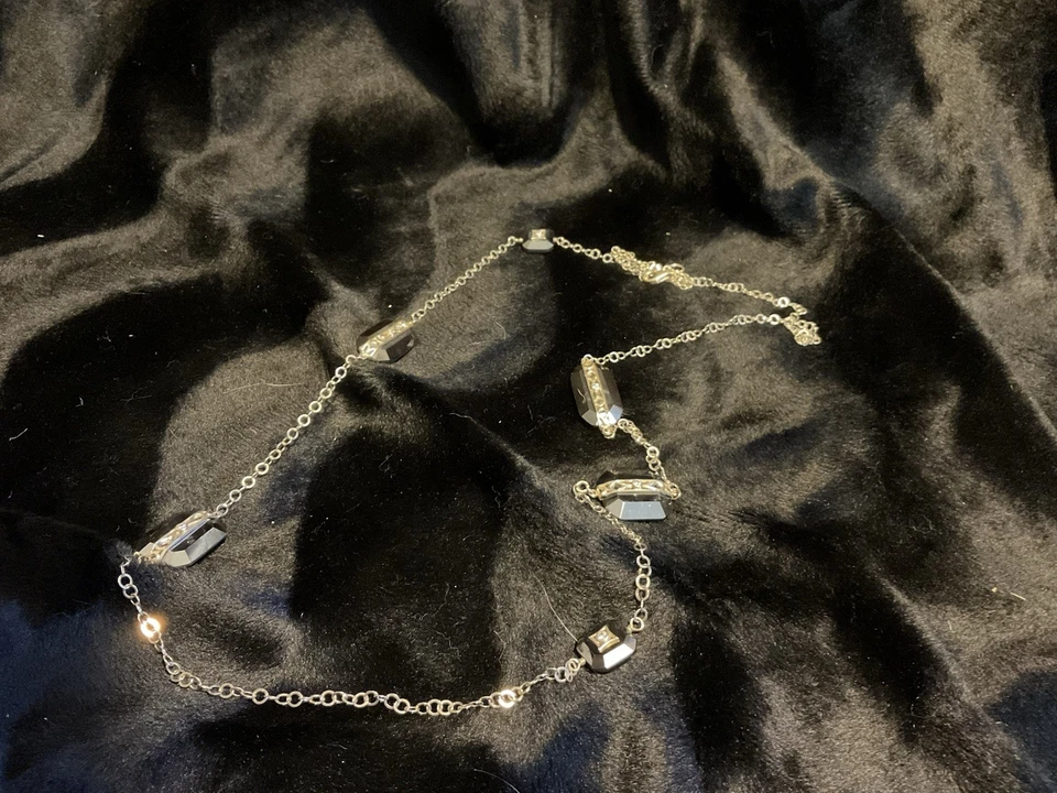 Silpada Sterling Silver Hematite Cubic Zirconia Vision Necklace - Image 1 of 2