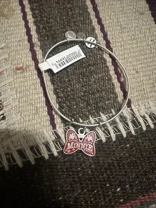 Alex and Ani Disney Minnie Mouse Bracelet Red Bow "I Am Minnie" Bangle - Picture 1 of 2