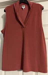 Blusa sin mangas Anne Klein triple pliegue cuello en V talla XL de $49 - Imagen 1 de 8