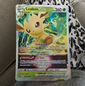 Leafeon VSTAR SWSH195 Sword & Shield Black Star Promo Jumbo Holo Card - Picture 1 of 1