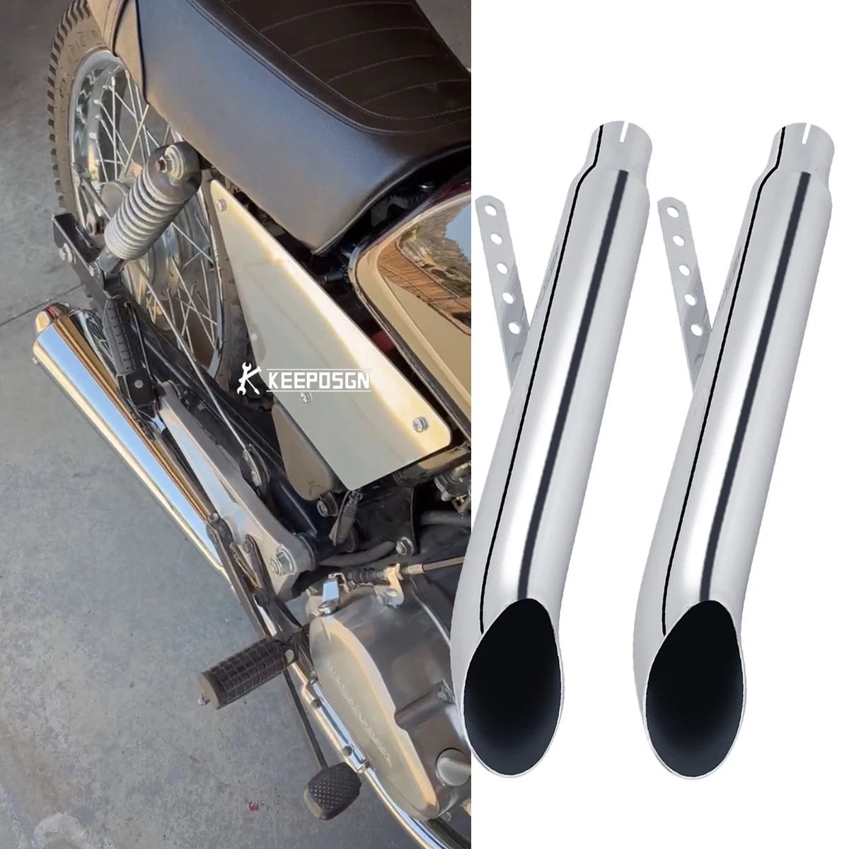 Caltric 2-Pack Exhaust Pipe Gaskets For Honda CB250 Nighthawk & Many Other Models (1991-2008)
