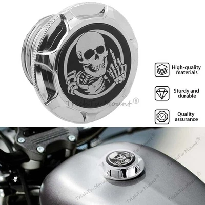 Tapa de gasolina cubierta del tanque de combustible para Harley Touring Softail Road King Sportster XL 72 Foto 1 de 4