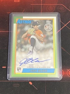2025 Topps Series 1 Baseball Jake Bloss RC Auto Green 1990 Topps Insert Astros - Picture 1 of 2