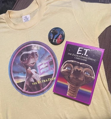 Vintage E.T. Lot Shirt/Game/Button Youth Large 80s ET Extra Terrestrial Look! - Image 1 of 4