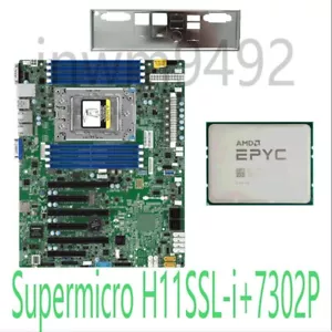 Carte mère AMD EPYC™ Supermicro H11SSL-i + 7302P 16 cœurs 32 threads 3,0 GHz + processeur - Photo 1/1