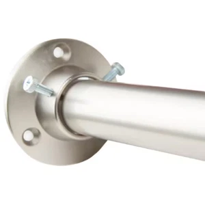 66 In. - 115 In. Single Curtain Rod in Satin Nickel - Picture 1 of 7