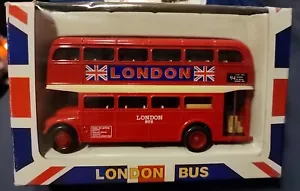 VTG London Bus Routemaster Red Double Decker Diecast FISA ROUTE 94 LIKE NEW OPEN - Foto 1 di 3