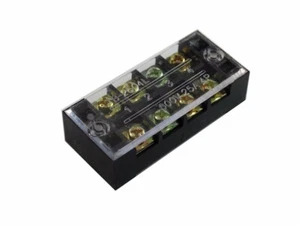 4 Position Screw Barrier Strip Terminal Block w/ Cover 25A/250V - Picture 1 of 1