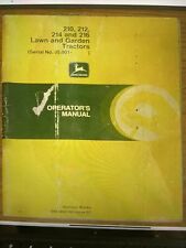 John Deere 210,212,214,216 Tractor OMM83194 Operators Manual Book