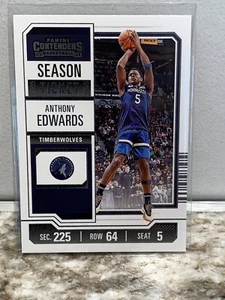 2023-24 Contenders Anthony Edwards Season Ticket No. 62 Minnesota Timberwolves - Picture 1 of 2