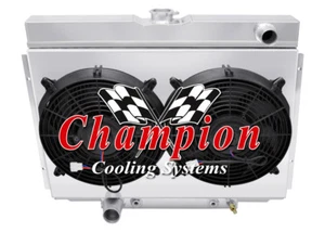 3 Row Radiator Lowhose Driver 24",12" SPAL Fans,Shroud-1967-1970 Mustang V8 - Bild 1 von 6