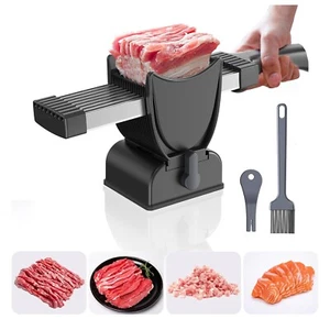 Fresh Meat Slicer Adjustable Thickness Stainless Steel Manual Meat Slicer for US - Picture 1 of 10