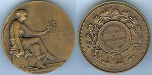 Tischmedaille - SEINE und OISE Bundesdepartement Gebäude TP GARREAU 1952 - Bild 1 von 1