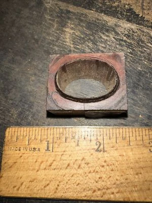 Print Block  “ Wood Border Frame “ Room For Type, Oval. - Image 1 of 4