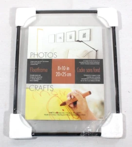 MCS Industries Black Metal 8 in x 10 in Float Frame NOS Easel Or Hanger - Picture 1 of 2