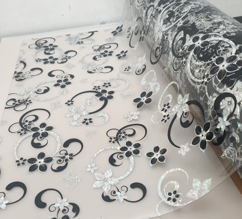 Tischdecke Folie PVC Schutzfolie 90 cm Breite mit Muster  1,7 mm, Meterware - Bild 1 von 4