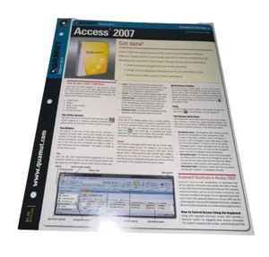 Quamut Access 2007 Reference Fold Out Guide Computers IT Tech - Picture 1 of 5